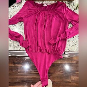 Free People Intimates Pink One Piece Bodysuit